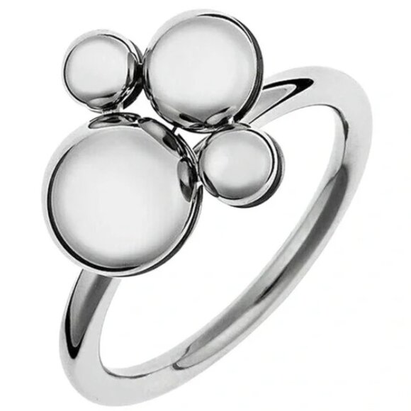 Calvin Klein Silver Spin Ring Women’s Collection Size 6 NWT with dust bag & box - Picture 1 of 7